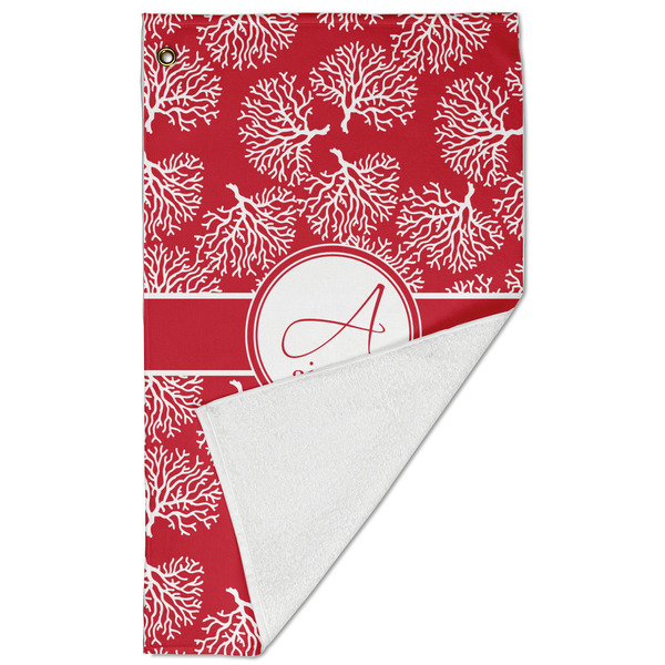 Coral Golf Towel - Folded (Large)