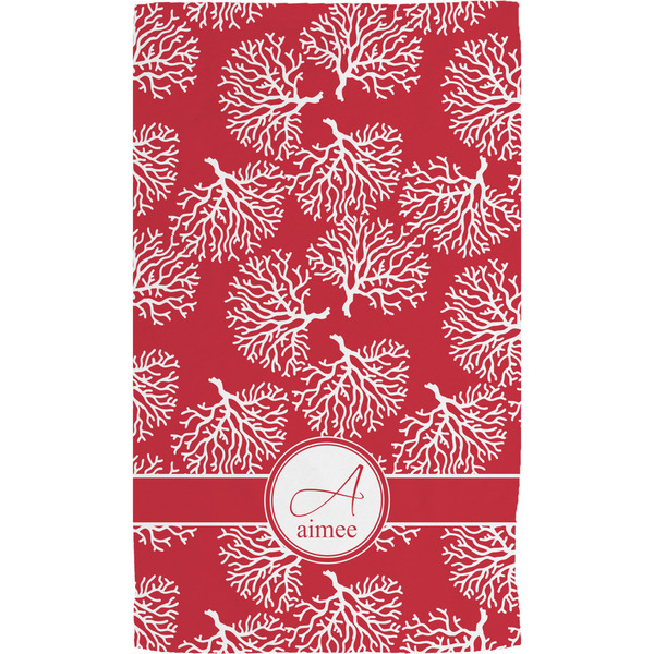 Coral Hand Towel (Personalized)