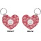 Coral Heart Keychain (Front + Back)