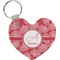 Coral Heart Keychain (Personalized)