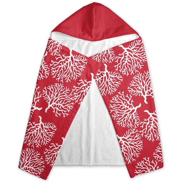 Coral Hooded Towel - Folded