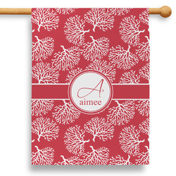 Coral 28" House Flag - Double Sided (Personalized)