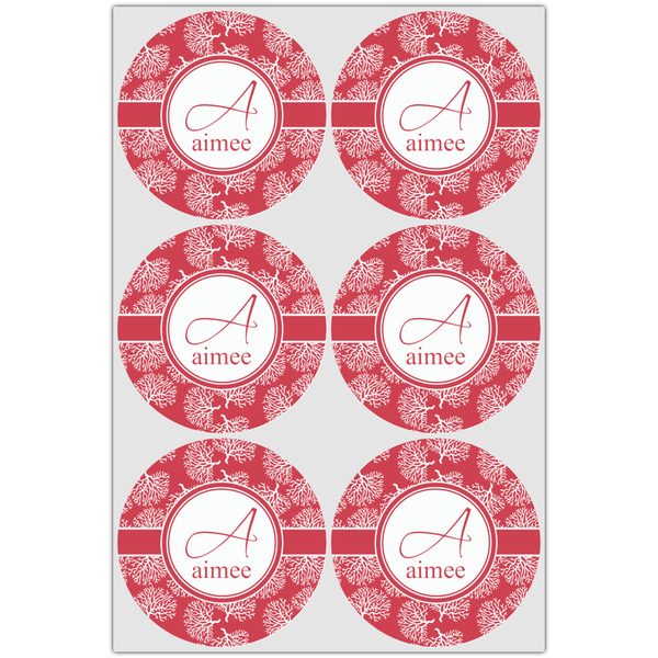 Coral Icing Circle - Large - Set of 6