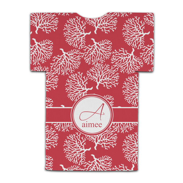 Coral Jersey Bottle Cooler - BACK (flat)