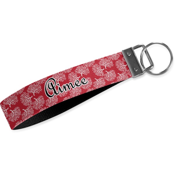 Custom Coral Webbing Keychain Fob - Large (Personalized)