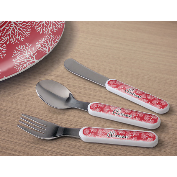 Coral Kids Flatware w/ Plate