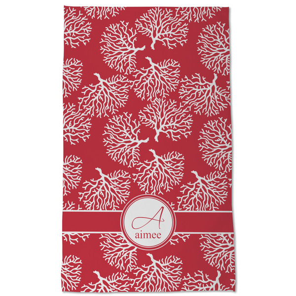 Coral Kitchen Towel - Poly Cotton - Full Front