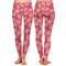 Coral Ladies Leggings - Front and Back