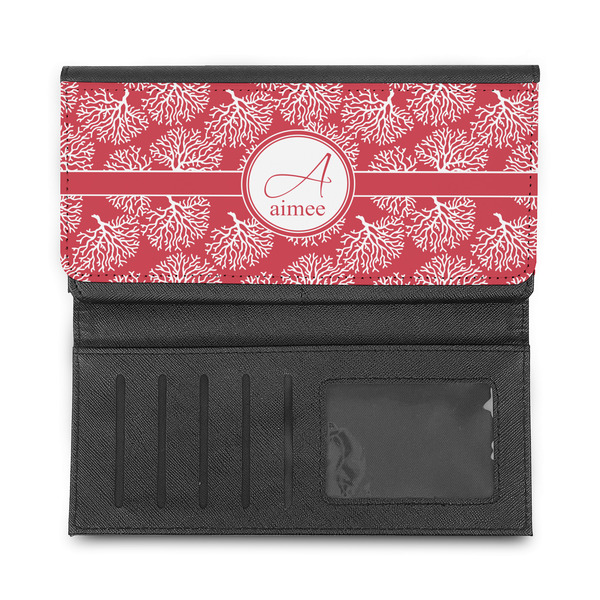 Coral Ladies Wallet - Half Way Open