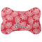 Coral Bone Shaped Dog Food Mat (Large) (Personalized)