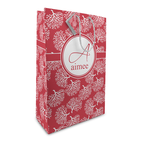 Custom Coral Large Gift Bag (Personalized)