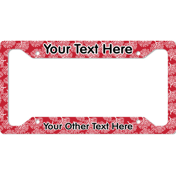 Custom Coral License Plate Frame (Personalized)