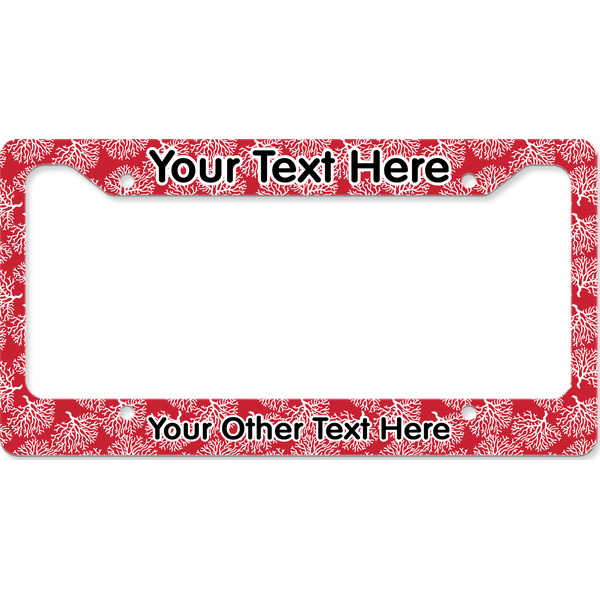 Custom Coral License Plate Frame - Style B (Personalized)