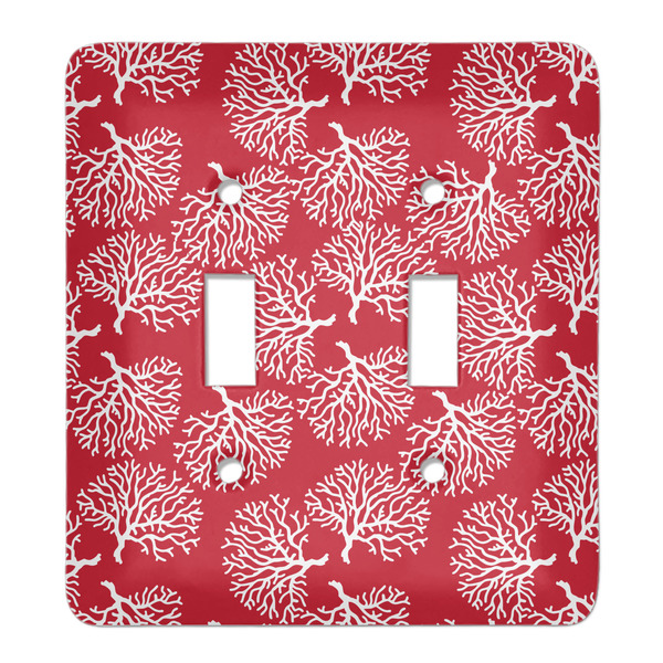 Custom Coral Light Switch Cover (2 Toggle Plate)
