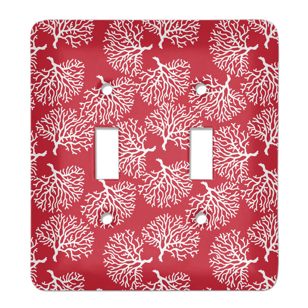 Custom Coral Light Switch Cover (2 Toggle Plate)
