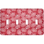 Coral Light Switch Cover (4 Toggle Plate)