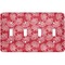 Coral Light Switch Cover (4 Toggle Plate)