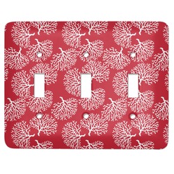 Coral Light Switch Cover (3 Toggle Plate)