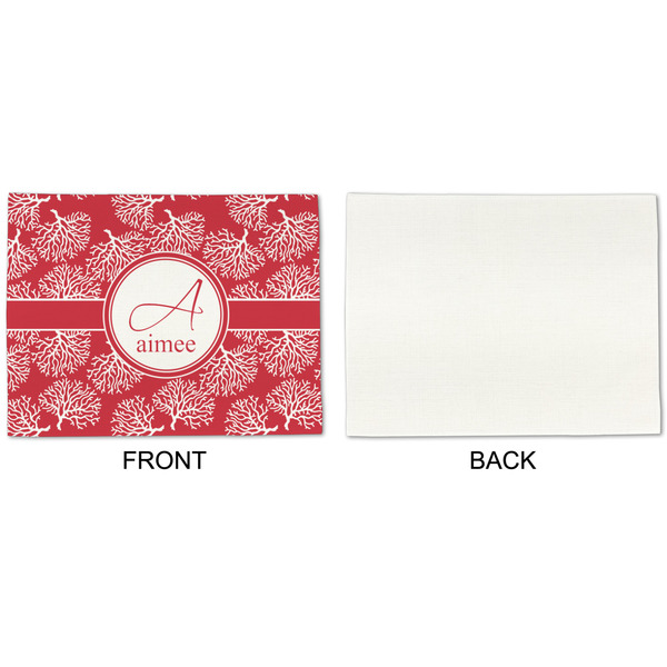 Coral Linen Placemat - APPROVAL Single (single sided)