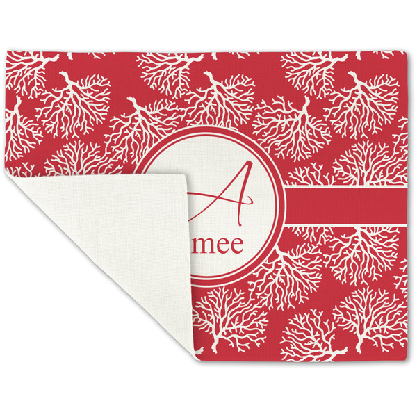 Coral Linen Placemat - Folded Corner (single side)