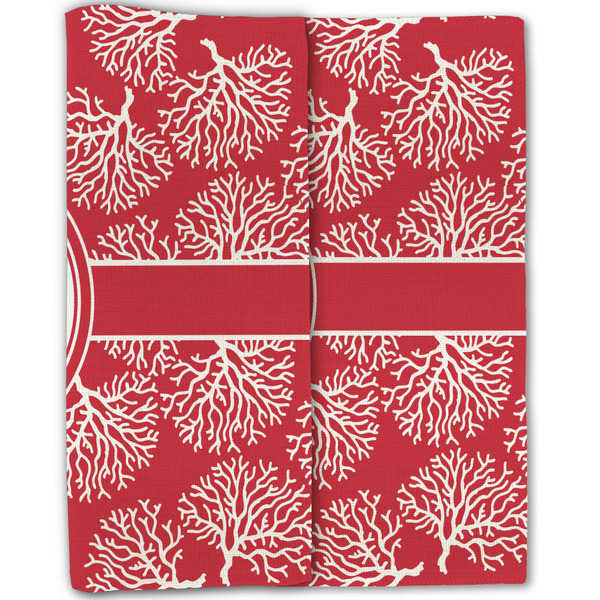 Coral Linen Placemat - Folded Half (double sided)