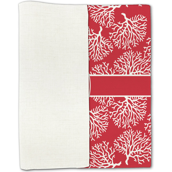 Coral Linen Placemat - Folded Half
