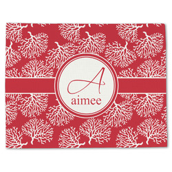 Coral Single-Sided Linen Placemat - Single w/ Name and Initial