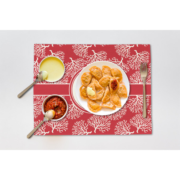 Coral Linen Placemat - Lifestyle (single)