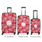 Coral Luggage Bags all sizes - With Handle
