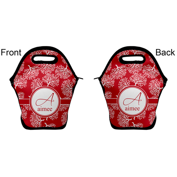 Coral Lunch Bag - Front and Back