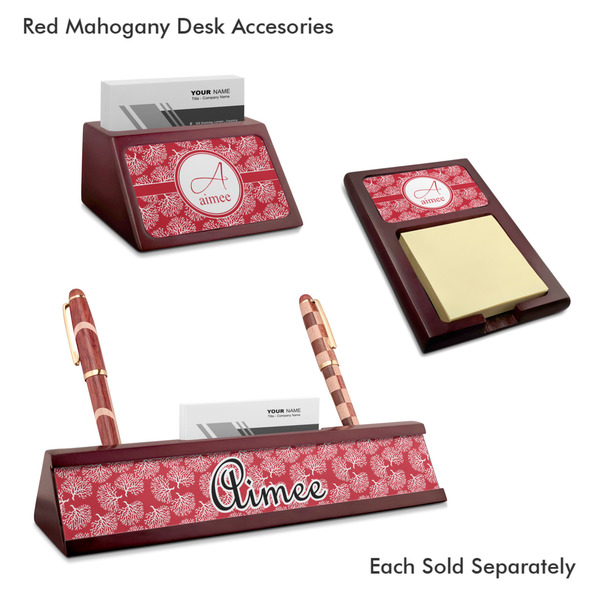 Coral Mahogany Desk Accessories
