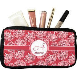 Coral Makeup / Cosmetic Bag (Personalized)