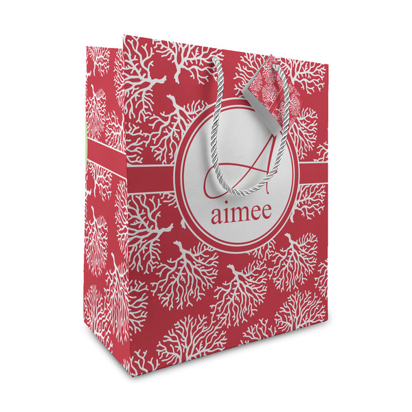Custom Coral Medium Gift Bag (Personalized)