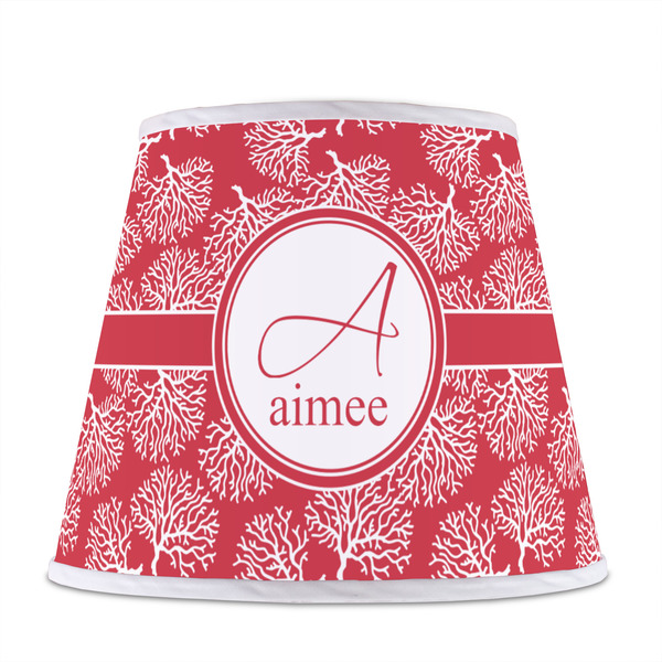 Coral Poly Film Empire Lampshade - Front View