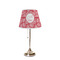 Coral Poly Film Empire Lampshade - On Stand