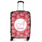 Coral Suitcase - 24" Medium - Checked (Personalized)