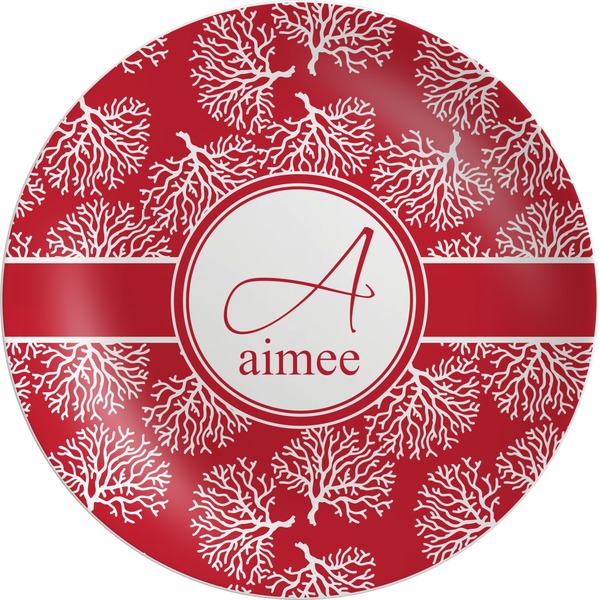 Custom Coral Melamine Plate (Personalized)