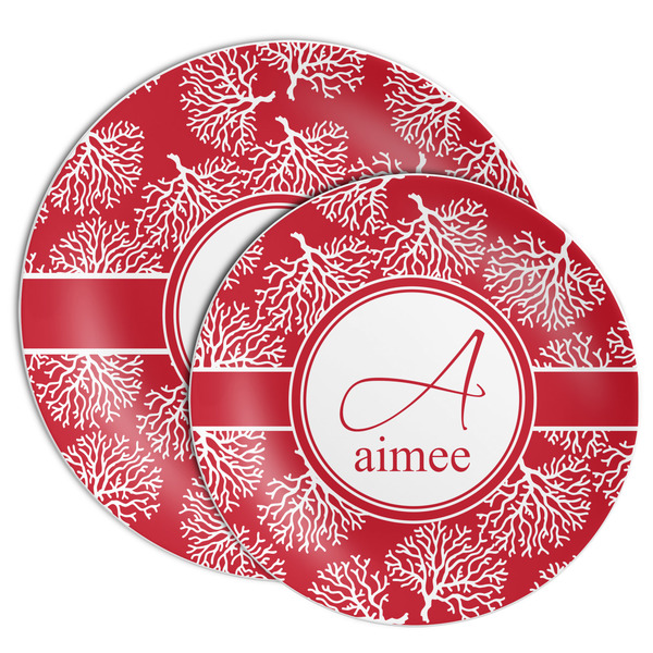 Coral Melamine Plates - PARENT/MAIN