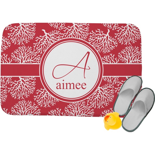 Custom Coral Memory Foam Bath Mat - 24"x17" (Personalized)