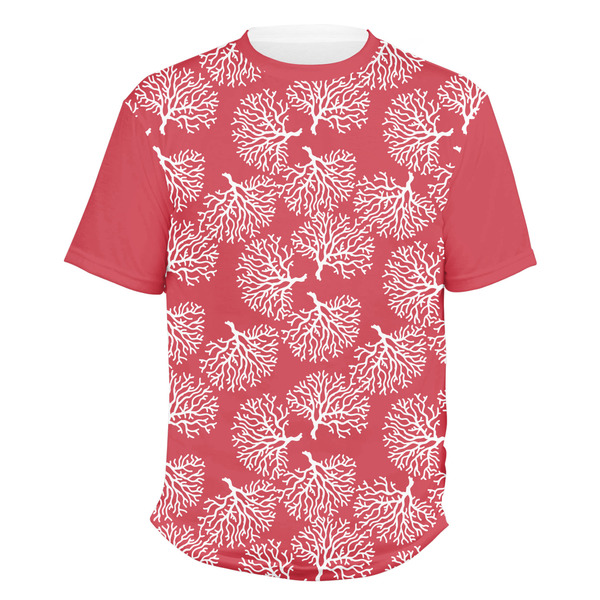 Custom Coral Men's Crew T-Shirt - 2X Large