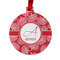 Coral Metal Ball Ornament - Front
