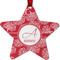 Coral Metal Star Ornament - Front