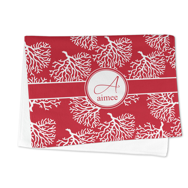 Coral Microfiber Dish Towel - FOLDED HALF