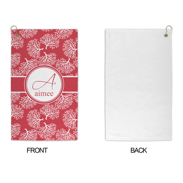Coral Microfiber Golf Towels - APPROVAL