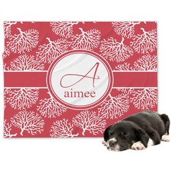 Coral Dog Blanket - Large (Personalized)
