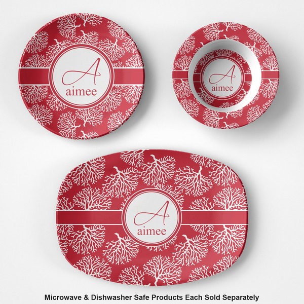 Coral Microwave & Dishwasher Safe CP Plastic Dishware - Group