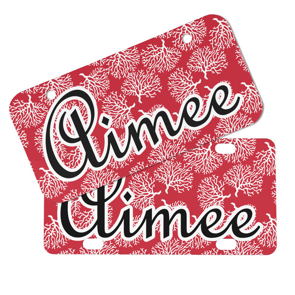 Coral Mini License Plates - MAIN (4 and 2 Holes)