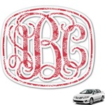 Coral Monogram Car Decal (Personalized)