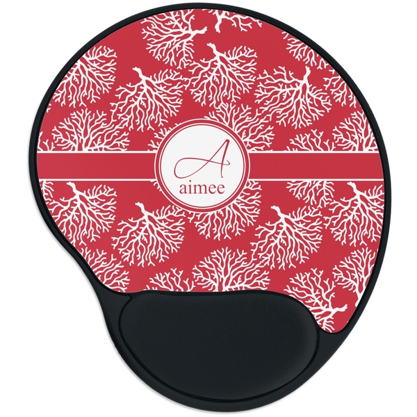 Custom Coral Mouse Pad with Wrist Support