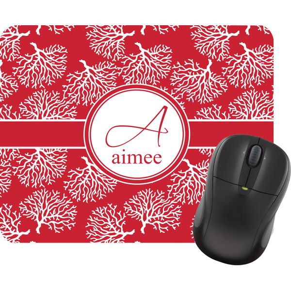 Custom Coral Rectangular Mouse Pad (Personalized)